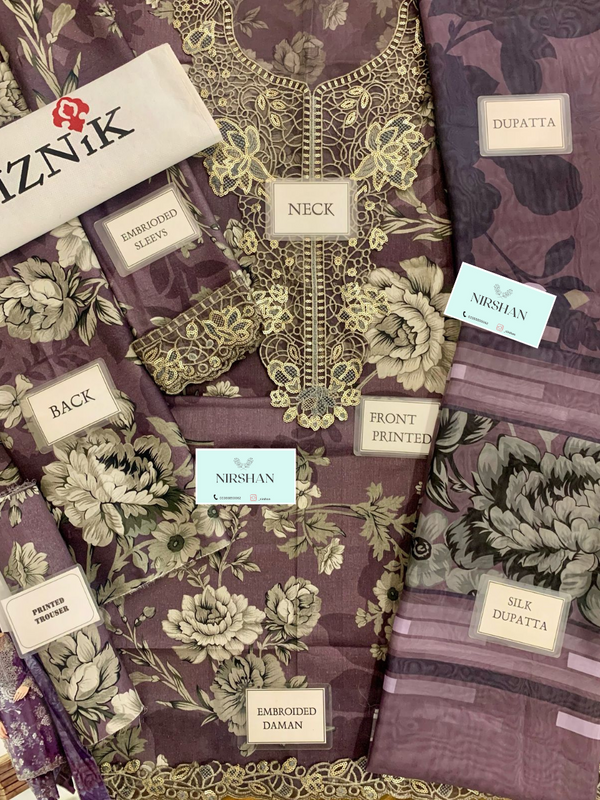 Iznik | Purple - Lawn Collection Replica