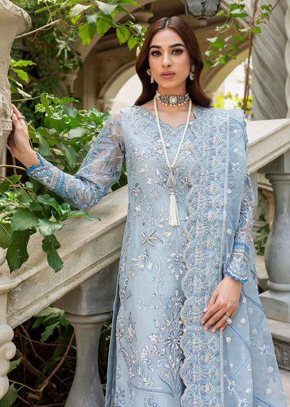 Gulaal Blue Organza Formal Collection Replica