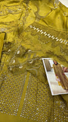 QALAMKAR ZOE VISCOSE – MUSTARD