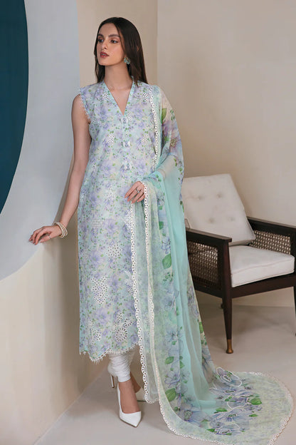 Baroque Sky Blue Printed Lawn Collection Replica