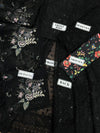 Nureh Black Organza Formal Collection Replica