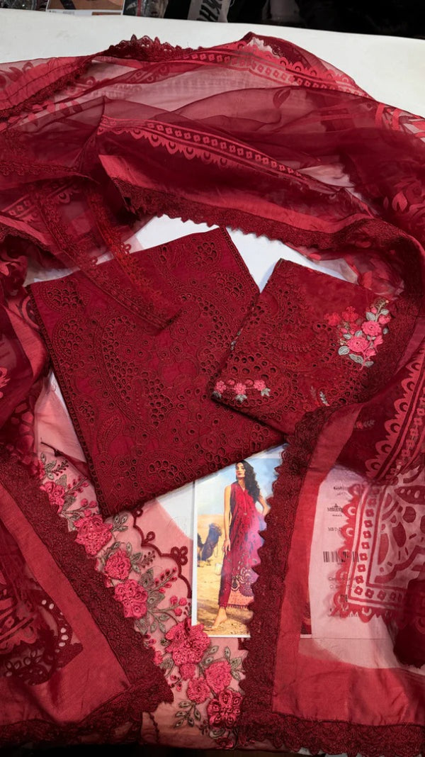 MARIA B MB D-2504 MAROON LAWN (RED)