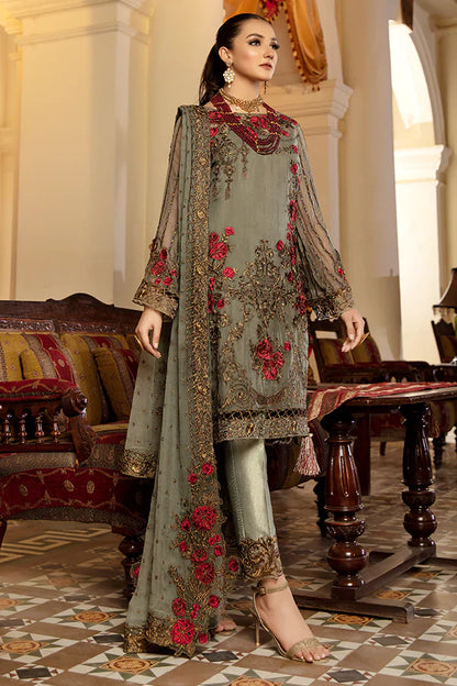 Imrozia Green Chiffon Formal Collection Replica