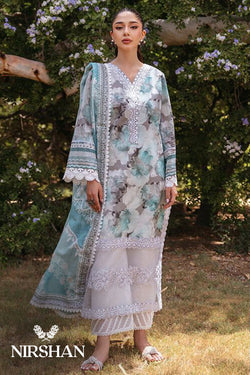 Zainab Chottani | Sky Blue & White - Lawn Collection Replica
