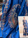 ETHNC KURTA SET SILK2PC E-623 COBALT (Delivery Time 10 to 15 Days)