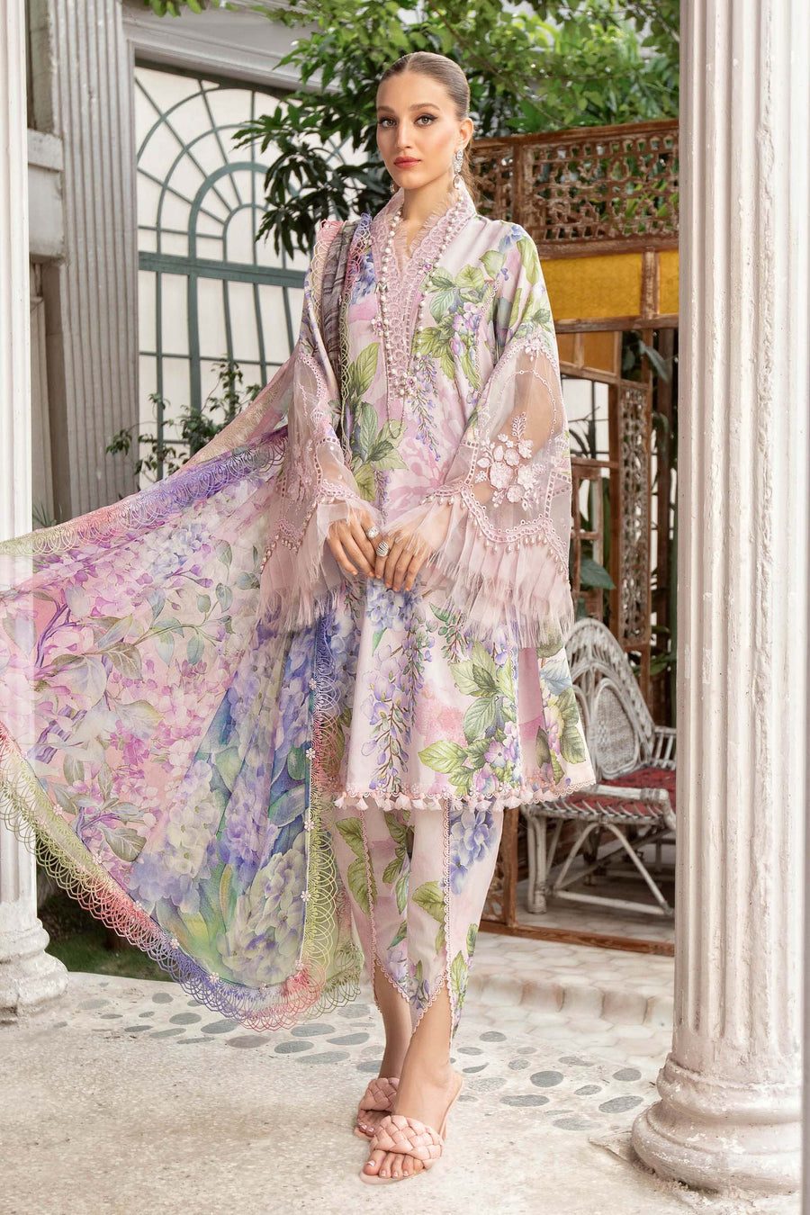 Maria B Pink Printed Lawn Collection Replica