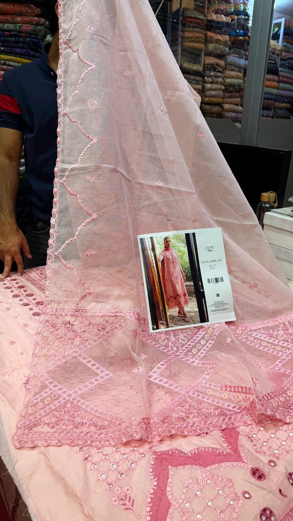 Qalamkar Lawn LM-12 Eira (Dusty Pink)