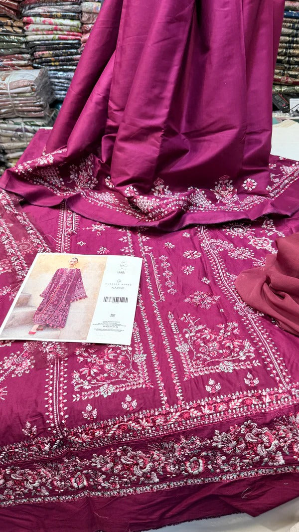 Hussain Rehar Lawn Nargis (Meroon)