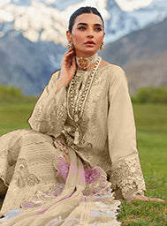 Crimson | Beige - Embroidered Cotton Collection Replica