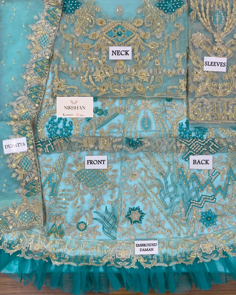 Ahmad Sultan | Turquoise - Net Collection  Replica
