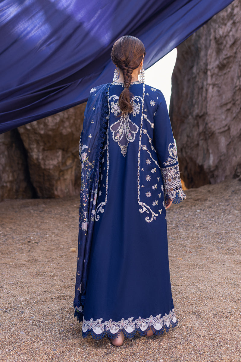 Qalamkar Blue Luxury Lawn Collection Replica