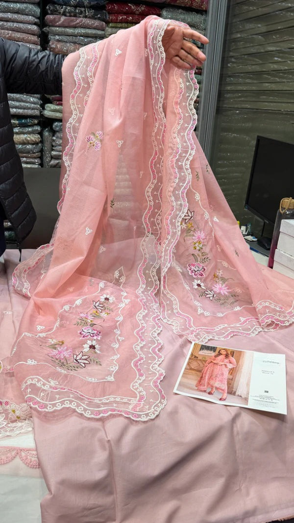 ANEELAS LAWN LUXE 10 (BLUSH PINK)