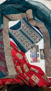 Hussain Rehar Raw Silk – Beryl