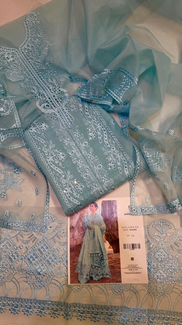QALAMQAR Lawn Collection – FP05 (Pastel Blue Edition)