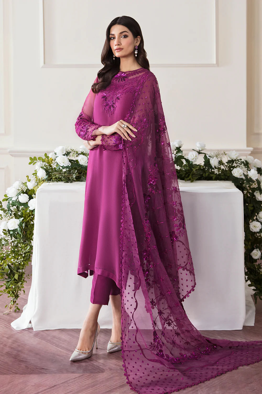 Baroque Purple Chiffon Collection Replica