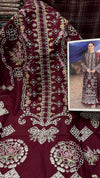 Qalamkar Lawn Miray (Meroon)