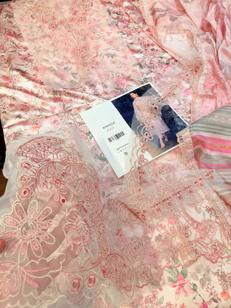 BAROQUE SILK PRINT 4129 PINK