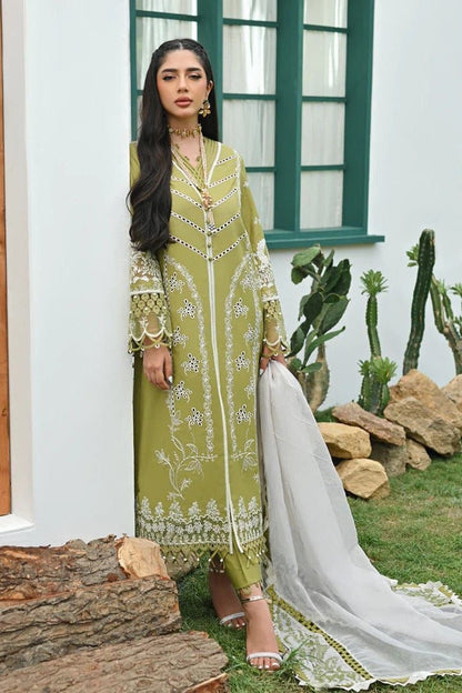 Qalamkar Pistachio Luxury Lawn Collection Replica