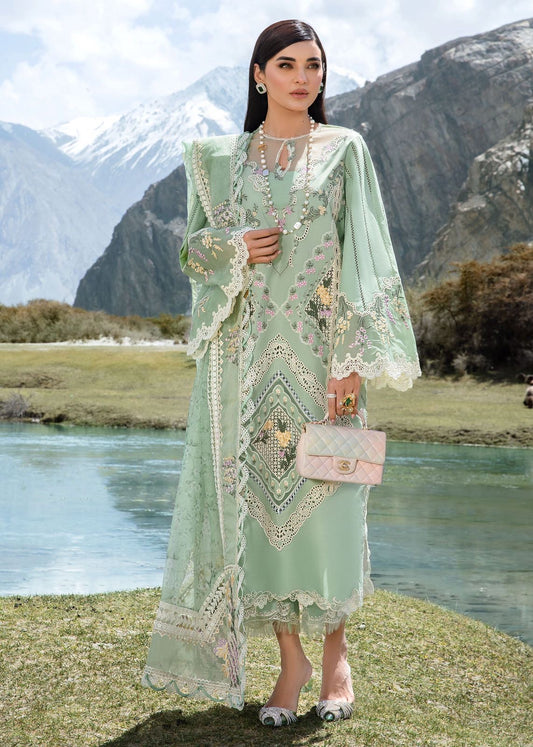 Crimson Green | Chikankari Luxury Lawn Collection Replica