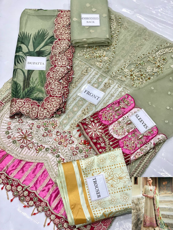 Maryam Hussain Green Organza Formal Collection Replica