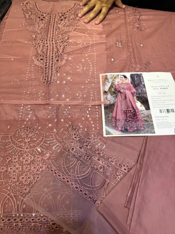 QALAMQAR Lawn Collection – FP05 (Pink Edition)