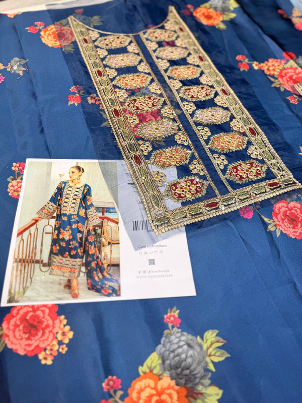 ANEELAS SILK PRINT ZINC