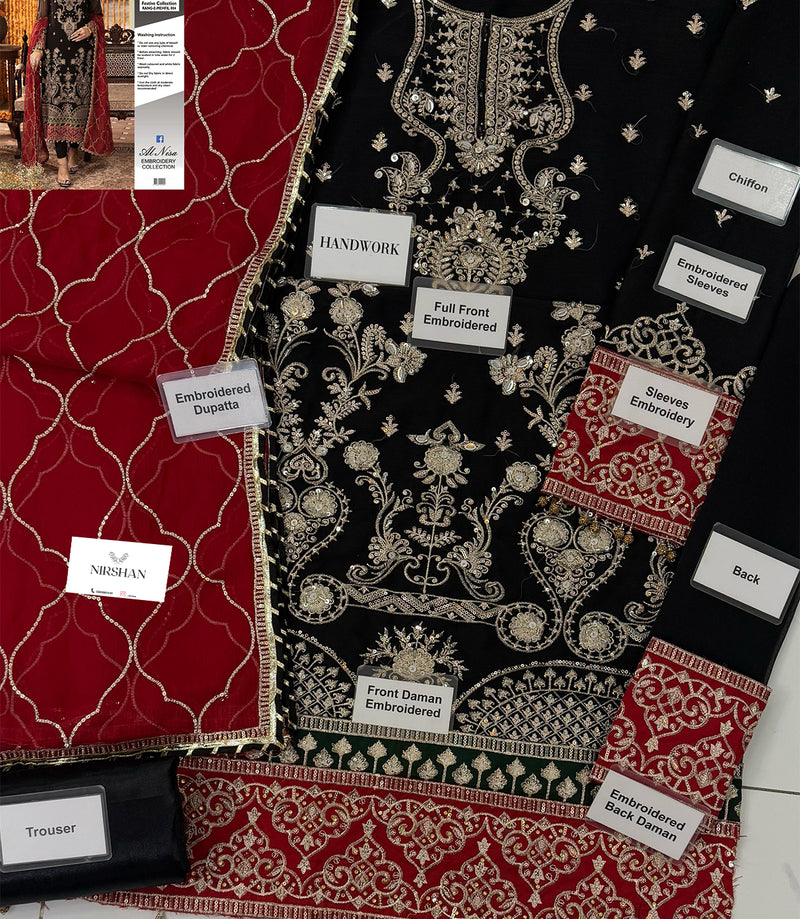 Asim Jofa | Black - Chiffon Collection Replica
