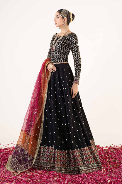 Maria B Black Chiffon Bridal Collection Replica