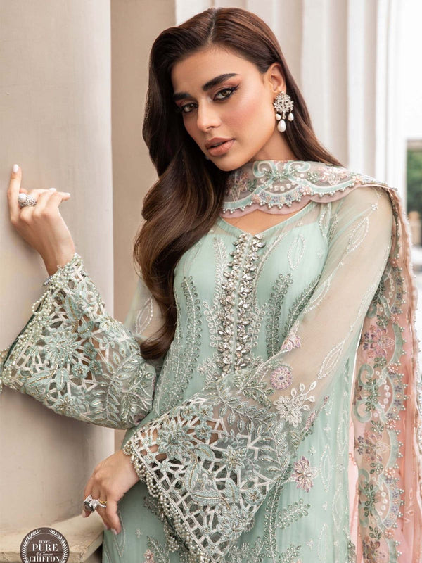 Maria B Seagreen Exclusive Formal Collection Chiffon Replica