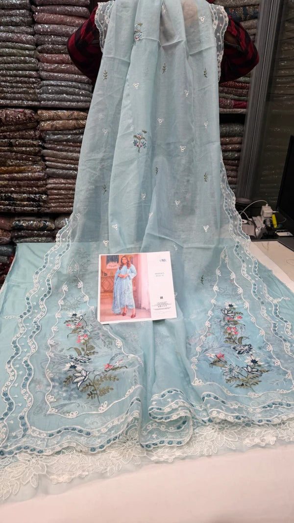 ANEELAS LAWN LUXE 10 (ICE FEROZI)