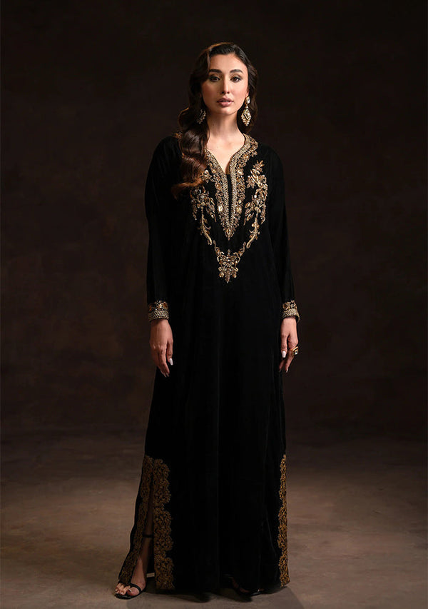 Ammara Khan Black Velvet Formal Collection Replica