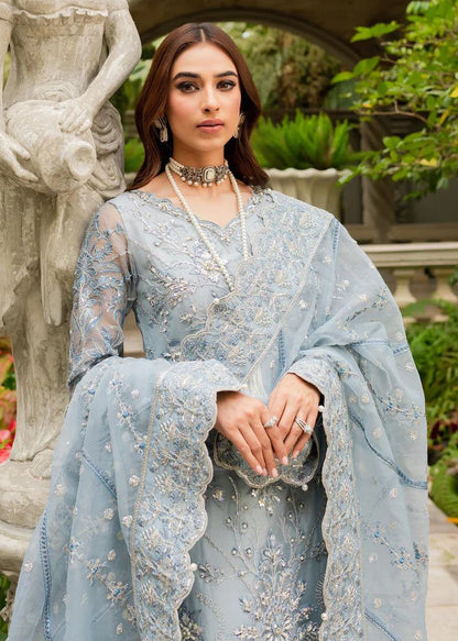 Gulaal Blue Organza Formal Collection Replica