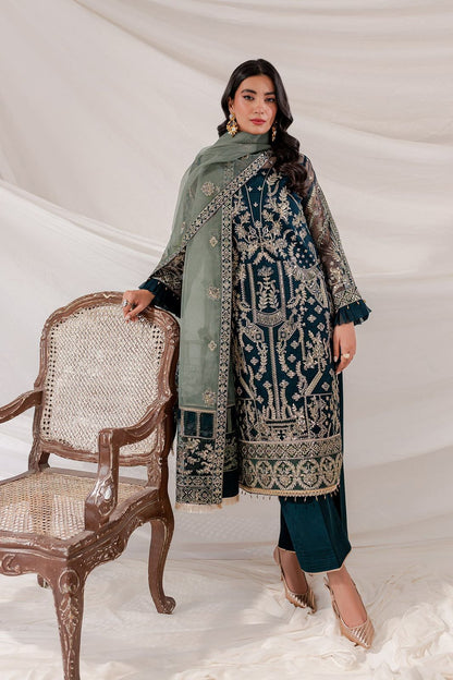 Farasha Blue Organza Formal Collection Replica