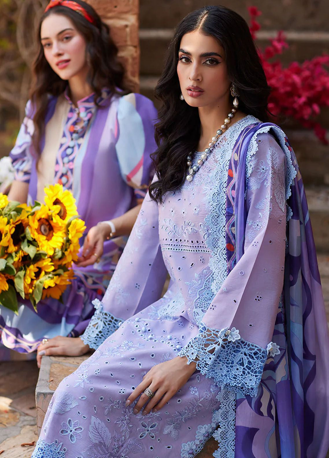 Mushq Purple Luxury Lawn Collection Replica