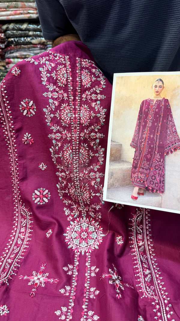 Hussain Rehar Lawn Nargis (Meroon)