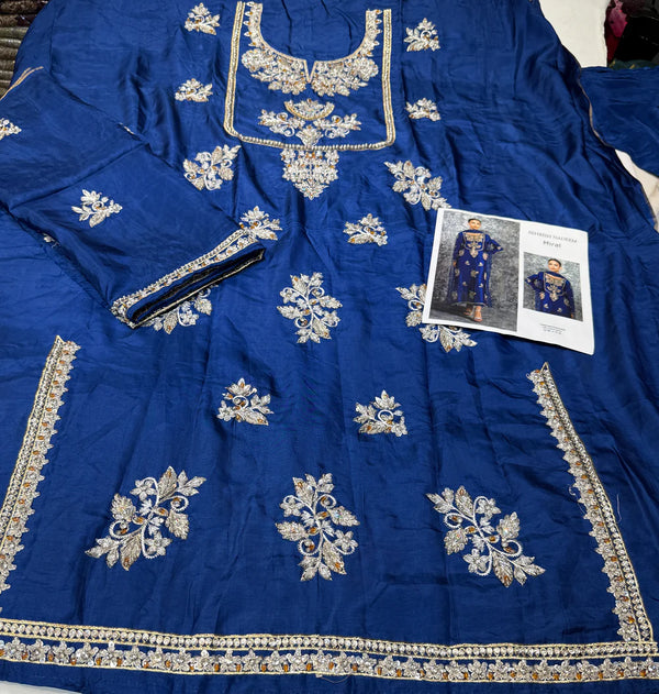 SEHRISH NADEEM MIRAL – TASSEL SILK ROYAL BLUE