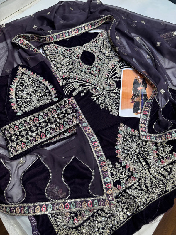 Jazmin Velvet Chandani 3Pc