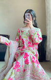 ANEELAS SILK PRINT RED FLOW