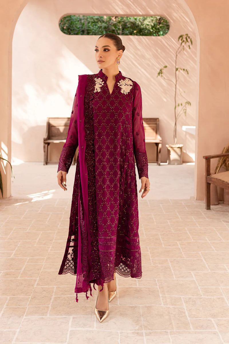 Azure Maroon Chiffon Formal Collection Replica