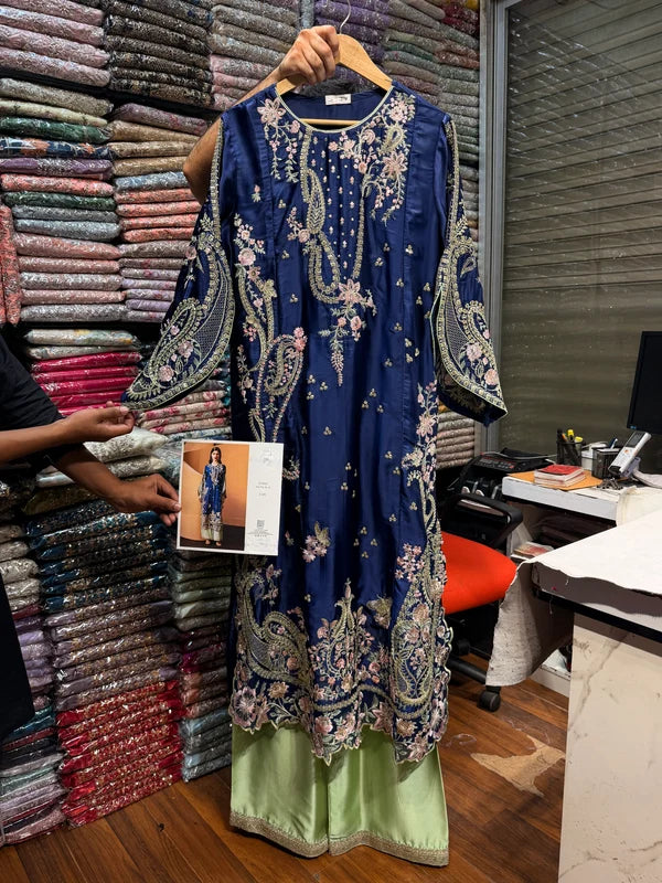 ETHNC KAFTAN SILK 2PC E-1144