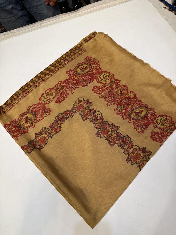 Peach Wool Inprint Shawl – Classic Edition