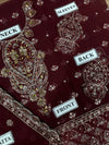 Alizeh Maroon Chiffon Formal Collection Replica