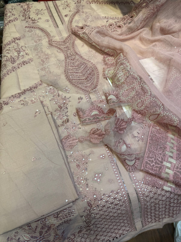 QALAMQAR LAWN FK-10 ZOE – Blush Pink