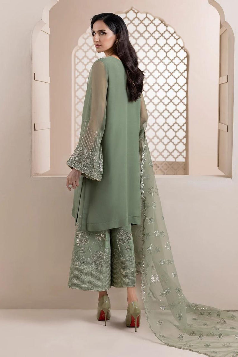 Baroque Pistachio Organza Formal Collection Replica