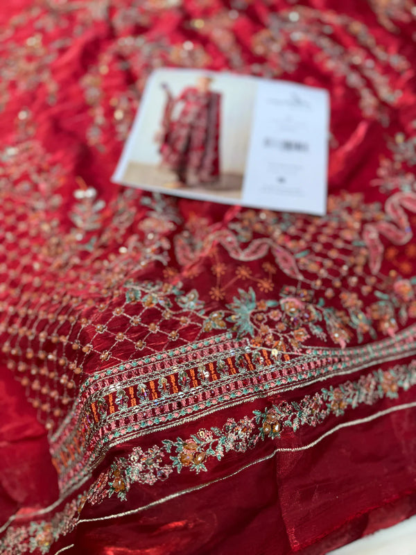 HUSSAIN REHAR JAMALI (3-PC) Maroon