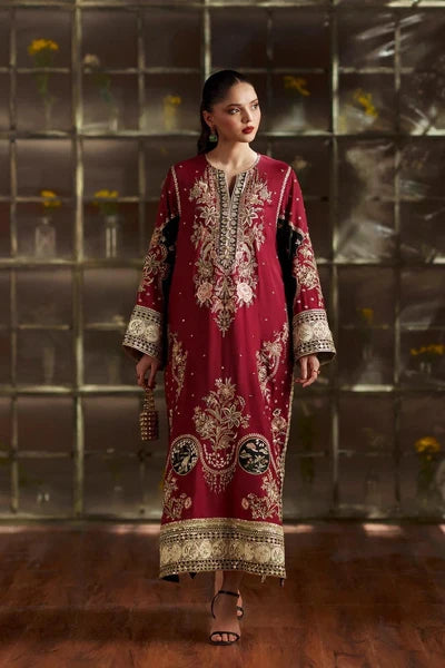 ETHNC SILK E-1149 KAFTAN 2PC
