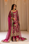 TABYA RAW SILK TABEER SHOCKING PINK