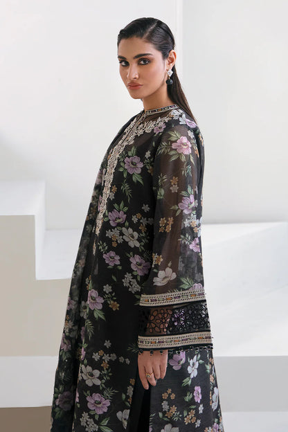 Baroque Black Digital Printed Cottonpati Lawn Collection Replica