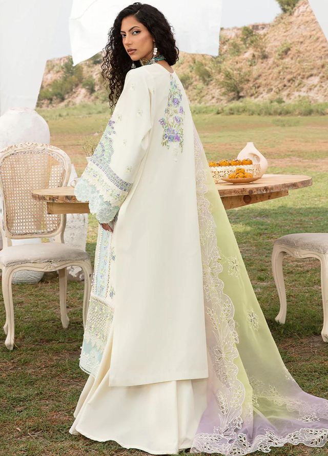 Bin Ilyas Lemon Embroided Chikankari Lawn Collection Replica