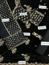 Afrozeh Black Velvet Formal Collection Replica